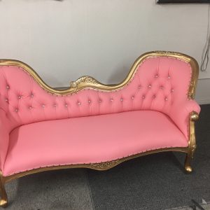 Pink and Gold Luxury Chaise