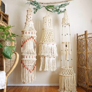 Vintage Hanging Macrame Chandelier