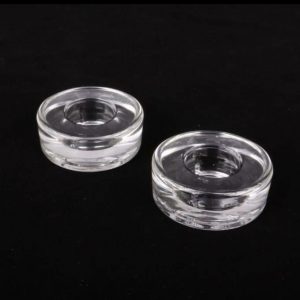 Knob Glass Taper Candleholders