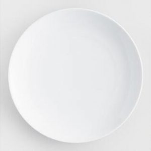 White Coupe Dinner Plate
