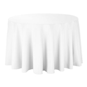 White Round Linens