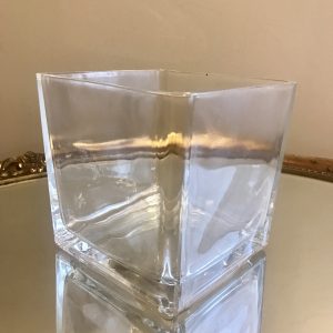 6" Square Glass Vases