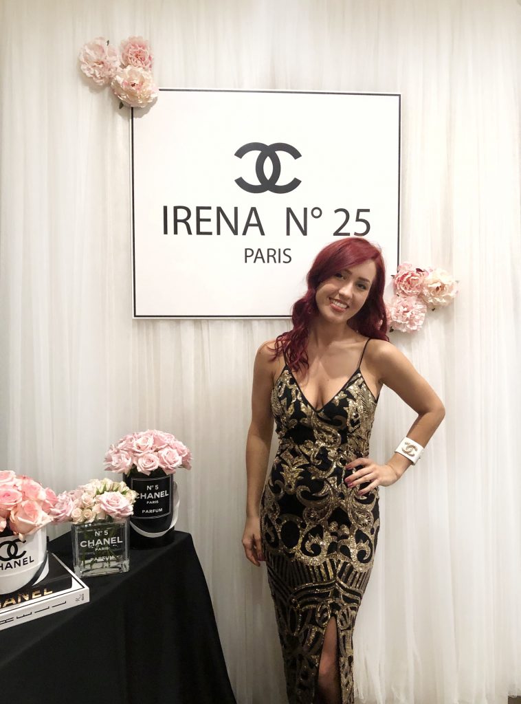 chanel themed party, chanel party backdrop