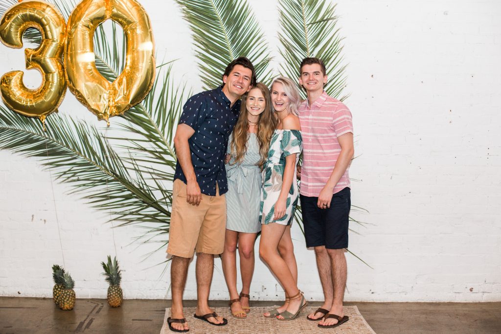 tropical theme 30th birthday chic party ideas modern outfit