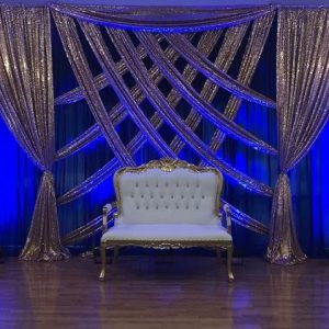 Gold Throne Loveseat