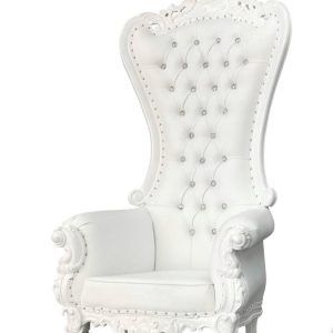 Cleopatra (White) High Throne Chair