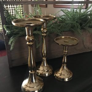 Gold Pillar Candlesticks