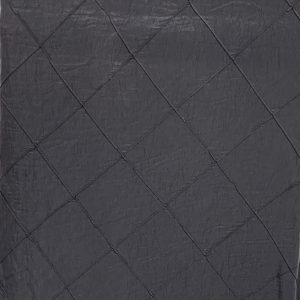 BLACK PINTUCK CRUSH  TABLECLOTH