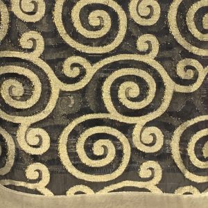 BLACK W/GOLD SWIRL & TRIM OVERLAY