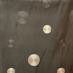 BLACK W/GREY DOTS TABLECLOTH