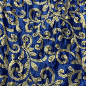 BLUE & SILVER SEQUIN TABLECLOTH