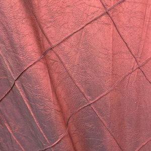 BURGUNDY RED PINTUCK CRUSH  TABLECLOTH