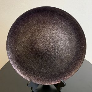 GLASS CHARGER PLATE SLATE GREY HAMMERED