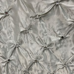 SILVER W/DIAMOND PUCKER  TABLECLOTH