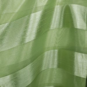 SOFT GREEN STRIPE ORGANZA OVERLAY
