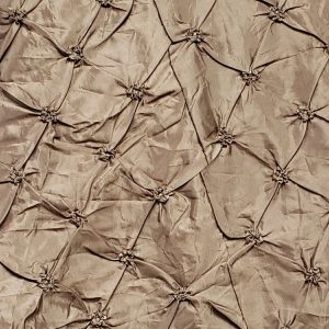 TAUPE PUCKER TUFFETA  TABLECLOTH