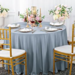 Round Tablecloth - Dusty Blue 120"