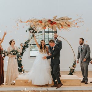 Gold Circular Ceremony Structure