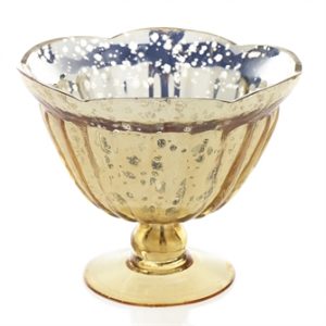 Gold Compote Carraway Vase