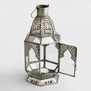Moroccan Tribal Boho Lantern- Small