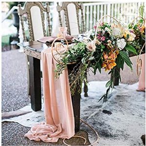 Peach Chiffon Table Runners