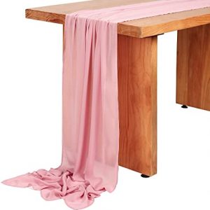 Dusty Rose Chiffon Table Runners