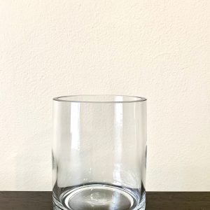 Extra Short Glass Cylinder Vase/ Candle Holder