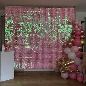 Sequin Wall Backdrop (Cotton Candy Pink)