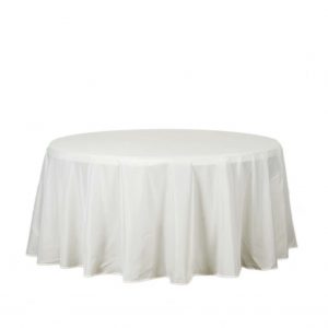 Ivory Round Tablecloth