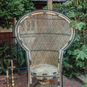 Patterned Boho Peacock Chair