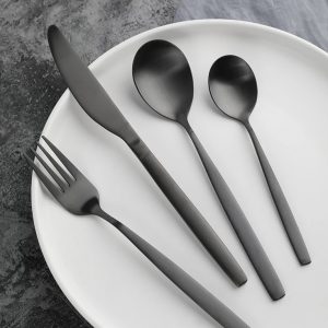 Modern Matte Black Flatware