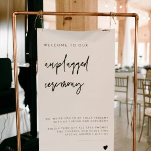 unplugged ceremony banner