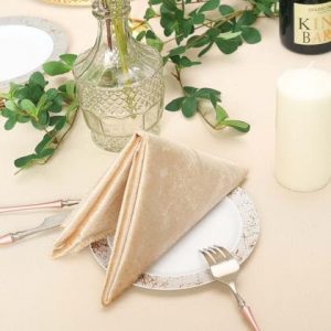 Champagne Velvet Napkins