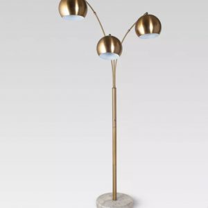 3 Headed Gold Floor Lamp