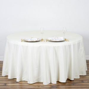 Ivory Round Linen 120"