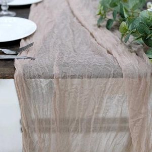 Beige Cheesecloth Runner