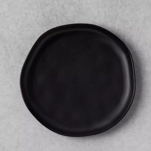 Black Stoneware Plate