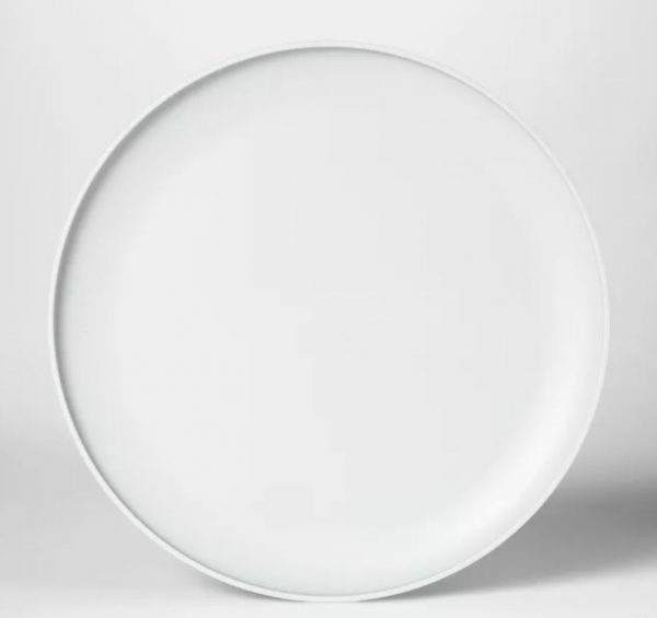Grey Plastic Dinner Plate