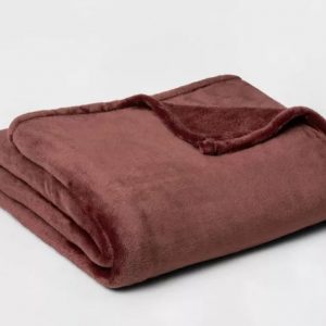 Muted Berry Fuzzy Blanket