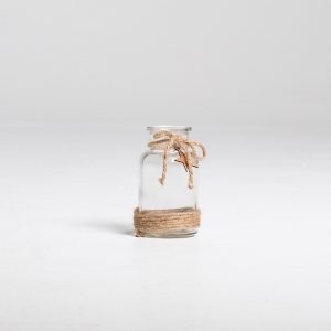 Squared Glass Vase with Tie