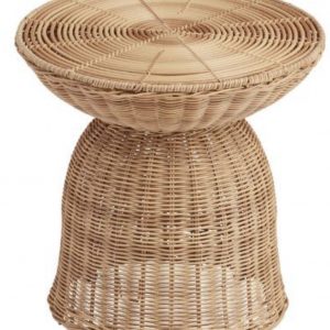 Wicker side table