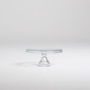 Patterned Glass Cake Tray