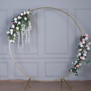 7ft Gold Round Arch