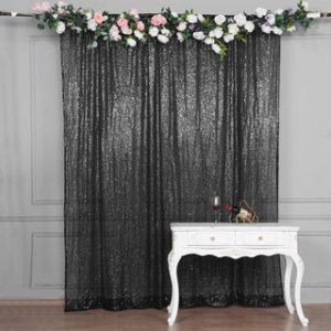 Black Sequin Curtain 8x8ft