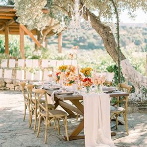 Ivory Cotton Gauze Table Runners