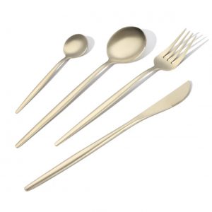 Matte Champagne Silverware