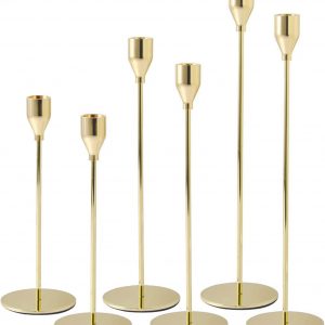 gold candle sticks (set of 3)