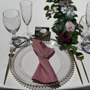 Gold Beaded Plastic Charger