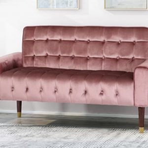 Blush Velvet Loveseat