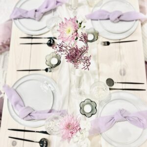 Black Scalloped Tea Light